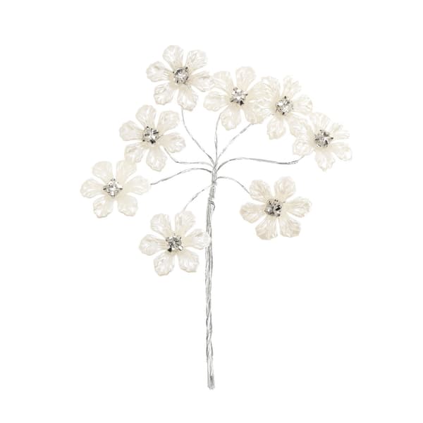 Kunstig gren 13 cm blomster plastik