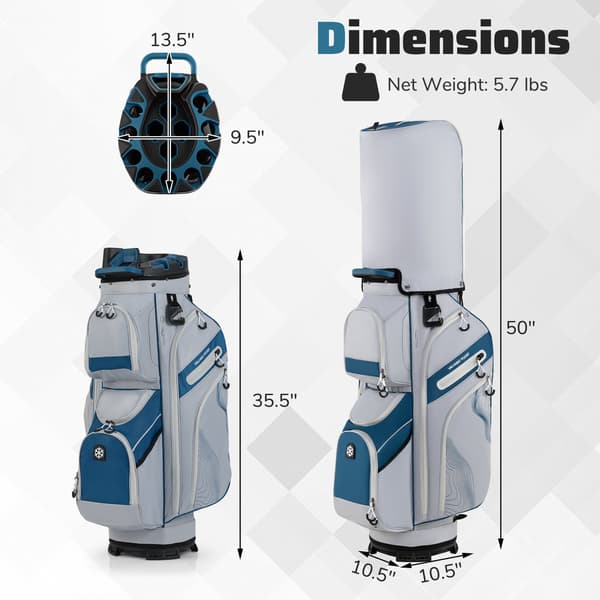 Golfbag, 127 cm, Mörkblå - Material: polyester tyg, plast , Star