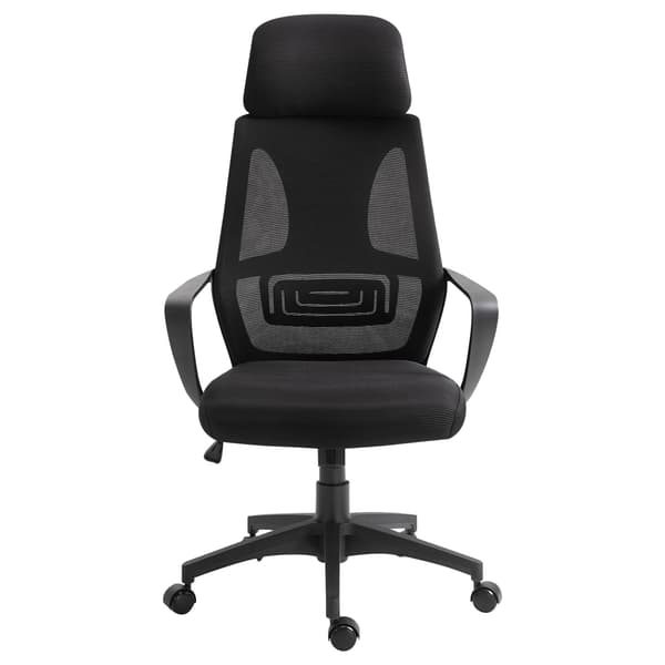 Kontorstol, 64x55x116-126 cm, Sort