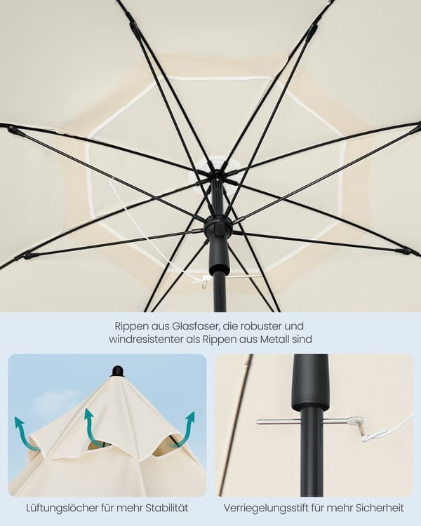 Parasol 160 cm Beige
