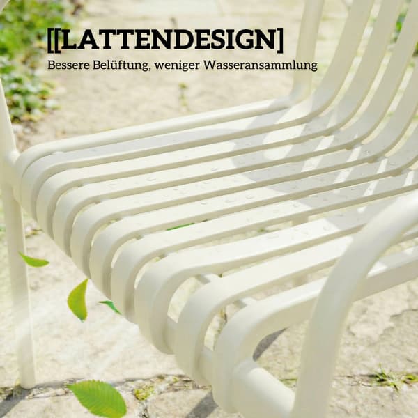 Trädgårdsstolset 55x58,5x81,5 cm Vit Plast