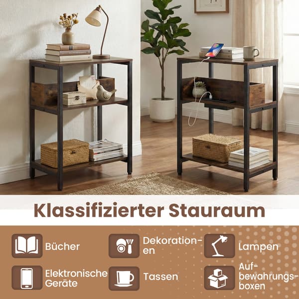 Sidebord 40x30x61 cm Brun Opbevaring , Star