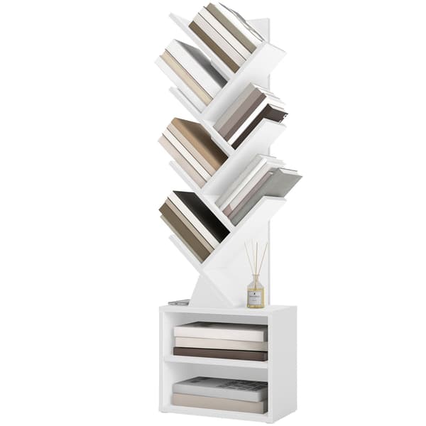 Bokhylle Treform 20,3x38x123,2 cm Hvit