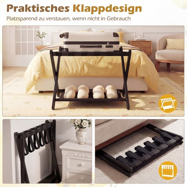 Kuffertstativer 2 stk 67x46x52 cm sort