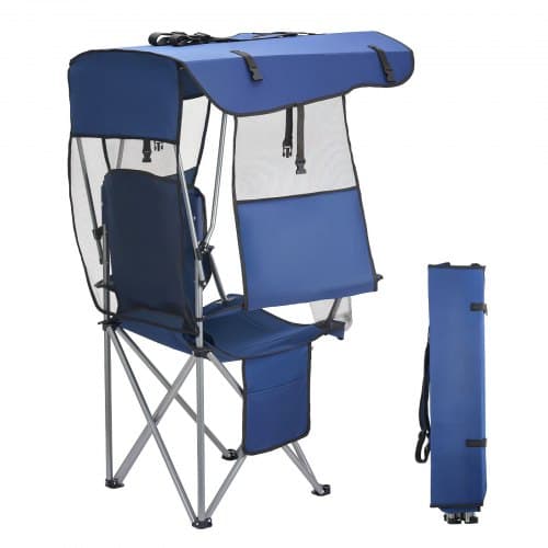 Campingstol 88x89x131 cm Blå Foldbar