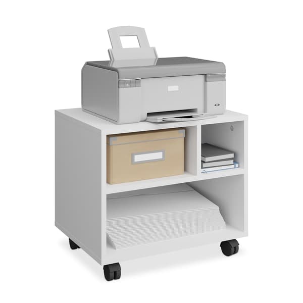Printerstander 35,5x40x30 cm Hvid Opbevaring, Kodustaar