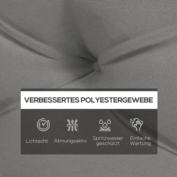 Sædehynde 120x80x12 cm Grå Polyester