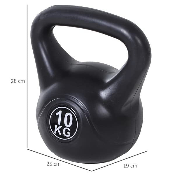 Kettlebell, 25x19x28 cm, Sort