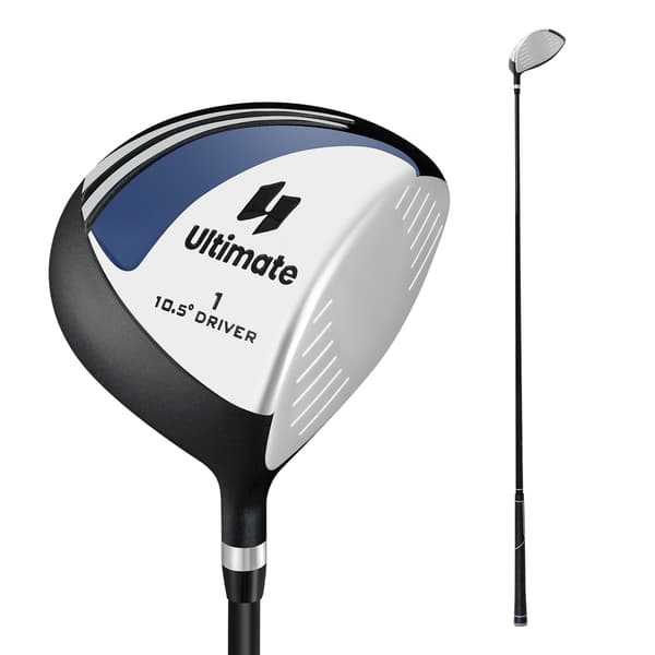 Golfdriver med grafitskaft og hovedcover 111,8 cm sort/sølv