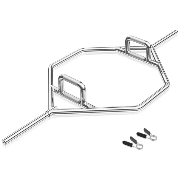 Hex Barbell Trap Bar, 142x62x13 cm, sølv, stål