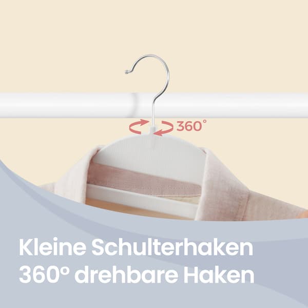 Klädhängare 41x22 cm Vit Plast