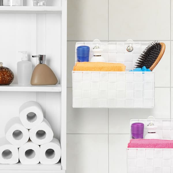 Hängande förvaringskorgar set, 20x25x16,5 cm, Vit, Plast, Kodustaar