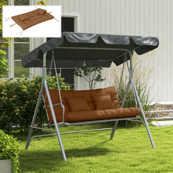 Istuintyynysetti 150x50x10 cm Ruskea Polyesteri