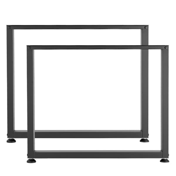 Pöydänjalat 75x90 cm Musta Teräs