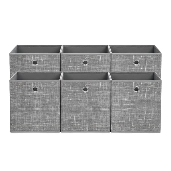 Förvaringslåda Set 26x26x28 cm Grå Tyg