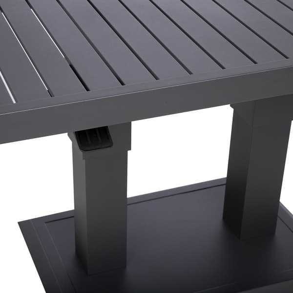 Bord TOMSON 150x90x52-75 cm mörkgrå justerbart