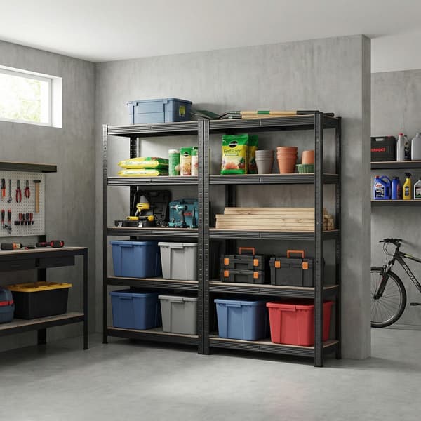 Stabilt hyllset 2-pack, 40x90x180 cm, Silver, Stål