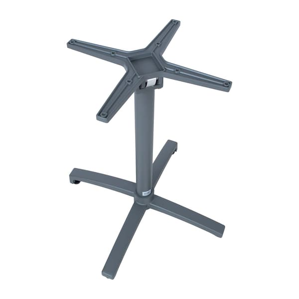 Bordben 67x67x72 cm Grå Aluminium