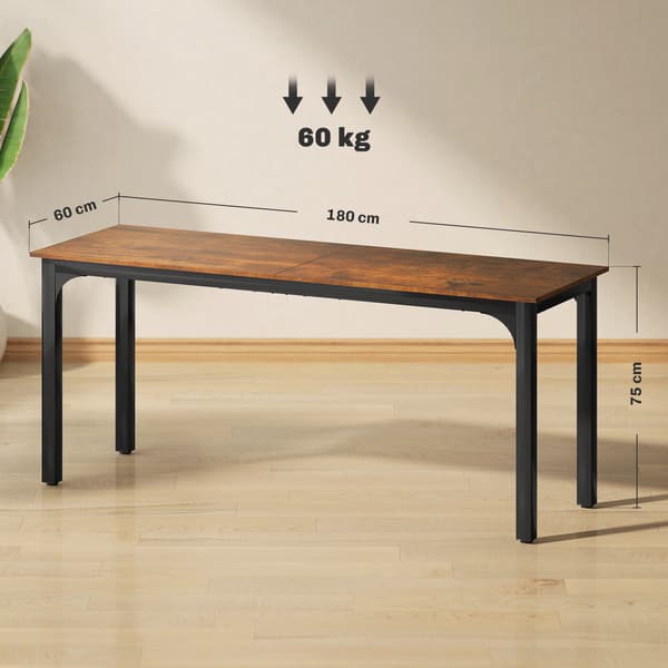 Skrivebord, 180x60x75 cm, Brun