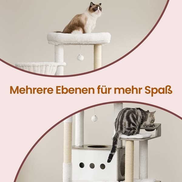 Kattetræ 80x49x170 cm Greige