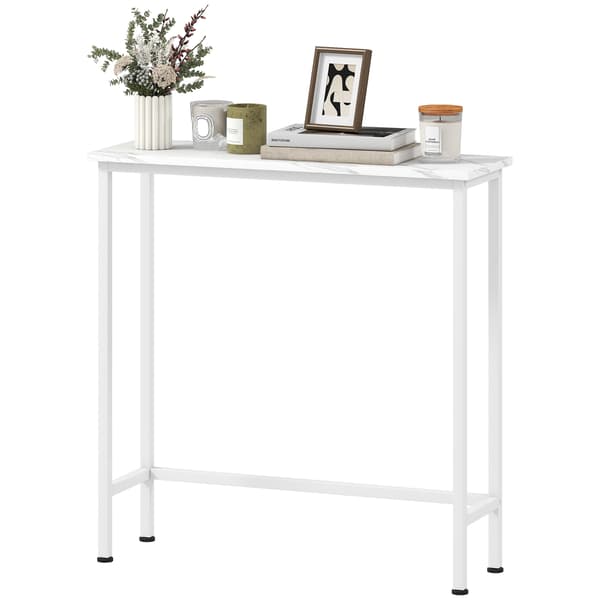 Konsolbord, 75x24x76 cm, Vit