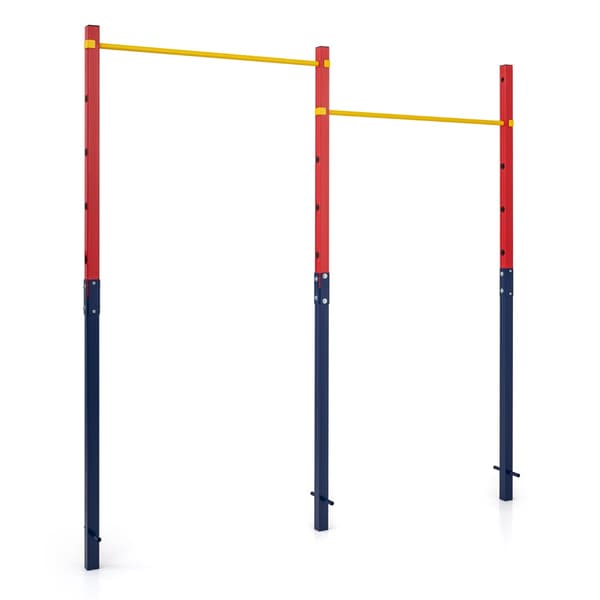 Pull Up Bar til nedgravning 227x5x231,5 cm rød