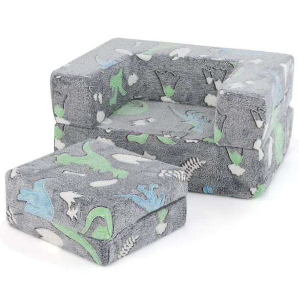 Børns legesofa, 71x53x34 cm, Grå