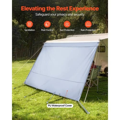 Markis Solskyddsskärm 200x280 cm UV50+ Polyester Mesh