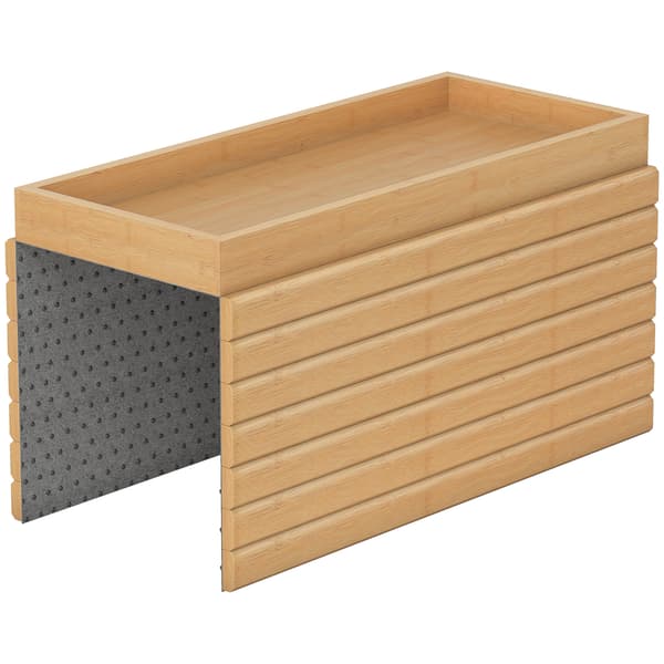 Soffarmstöd-bricka, 45x33,5x3 cm, Natur, Bambu