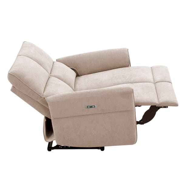 Lænestol Sofa DAMIKA 143x92x103 cm Lys Brun Elektrisk Mekanisme
