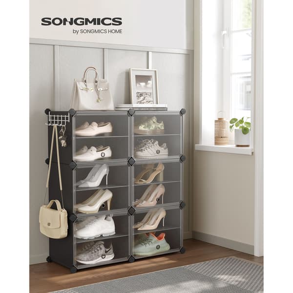 Skohylde 82x32x92 cm Sort Plast Opbevaring
