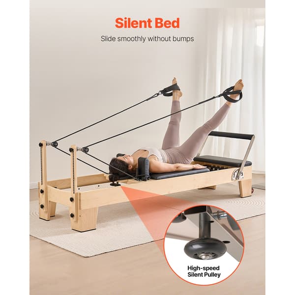 Pilates Reformer, 238x73.5x92.5 cm, Trä, Hemmagymutrustning