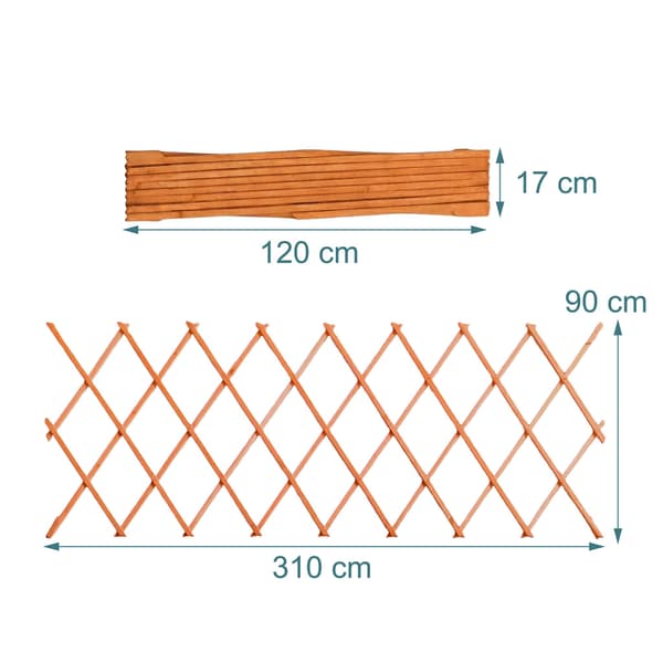 Trellis Set 3 delar Förlängningsbart Trä, Kodustaar