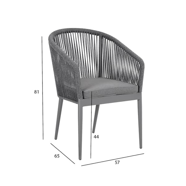 Stol ECCO 57x65x81 cm grå