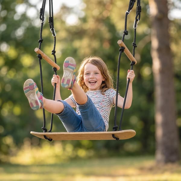 Skateboard Swing 79x40x180 cm Sort Træ