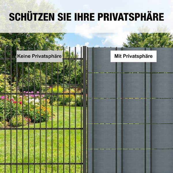 Integritetsskärmset 3500x19 cm Grå Plast