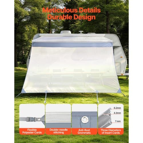 Markis Solskydd Nät 200x330 cm Polyester Mesh Utomhus Camping