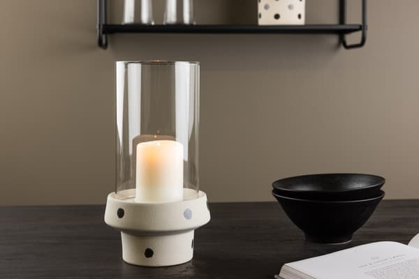 Lanterne Davida 15x29 cm Hvid