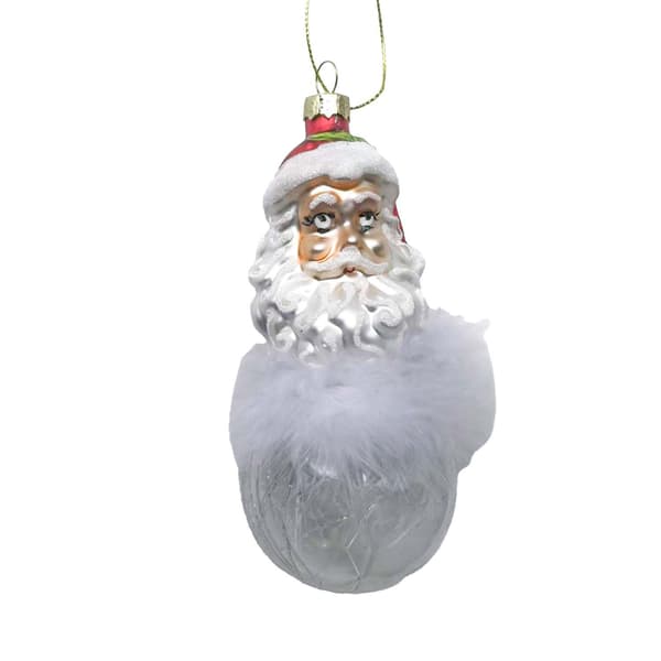 Juleophæng 14 cm Glas, Joy Santa Ball
