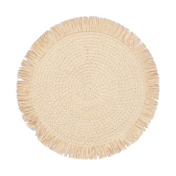 Bordskåner 38 cm hvid jute
