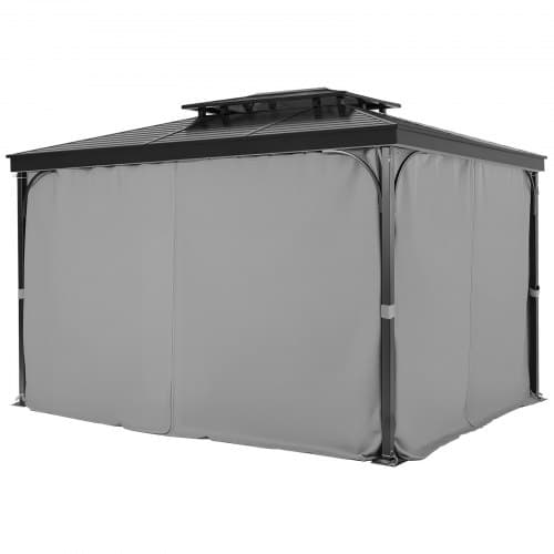 Paviljonggardiner, 284x284x211 cm, Grå, Polyester