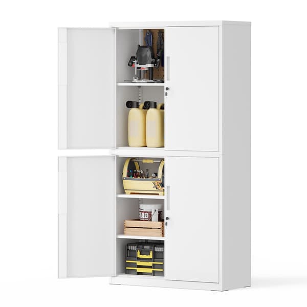 Arkivskap 40x80x180 cm Hvit Stål