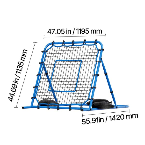 Fodbold Rebounder Net 119,5x113,5x142 cm sort jernramme