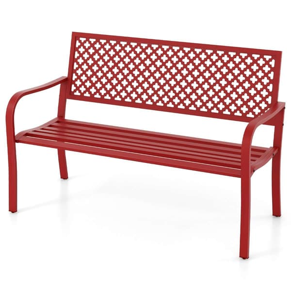 Puutarhapenkki, 127x62x86 cm, Punainen/Musta , Star