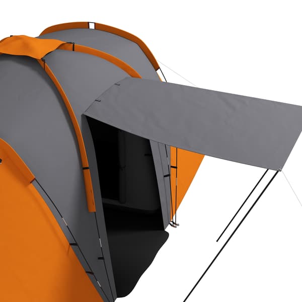 Tunnel Tält 555x225x190 cm Grå+Orange Polyester
