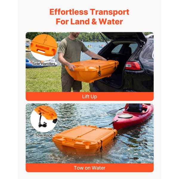 Flydende Køler 96x59,5x26,5 cm Orange LLDPE