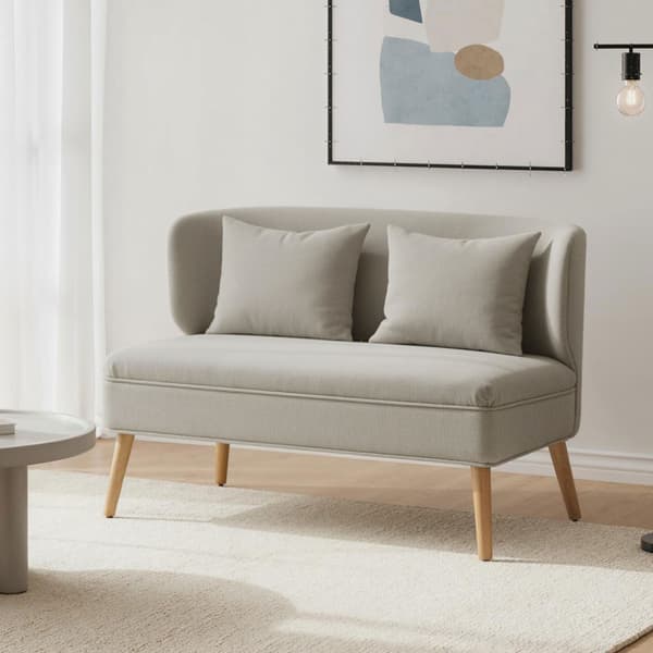 2-sits soffa, 117x65x78,5 cm, Beige, Chenilleklädsel