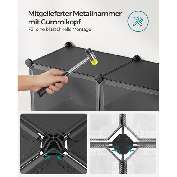 Skohylde 82x32x92 cm Sort Plast Opbevaring