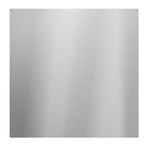 Stänkskydd i rostfritt stål 76x76 cm silver