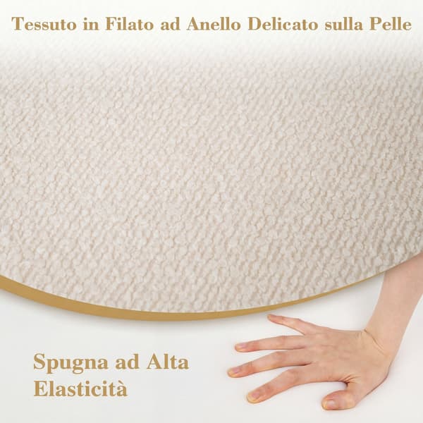 Pyöreä rahi pouf 45x45x35 cm beige